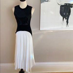 DKNY black and white holiday dress S
